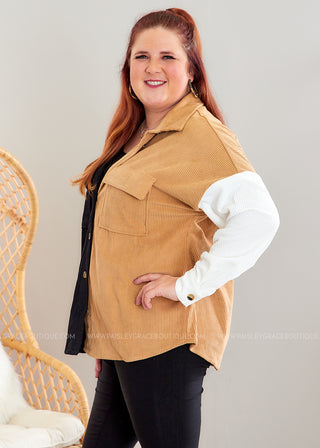 Streets of New York Shacket - Mocha/Black - LAST ONES FINAL SALE