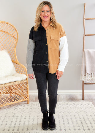 Streets of New York Shacket - Mocha/Black - LAST ONES FINAL SALE