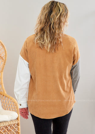 Streets of New York Shacket - Mocha/Black - LAST ONES FINAL SALE