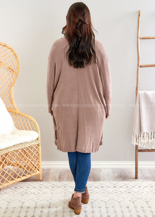 Giving Me Your Weekends Cardigan - Mocha - FINAL SALE