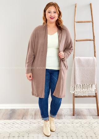 Giving Me Your Weekends Cardigan - Mocha - FINAL SALE