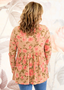 Saraphine Top - Taupe - FINAL SALE CLEARANCE