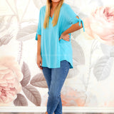 Claudine Top - Aqua - LAST ONES FINAL SALE