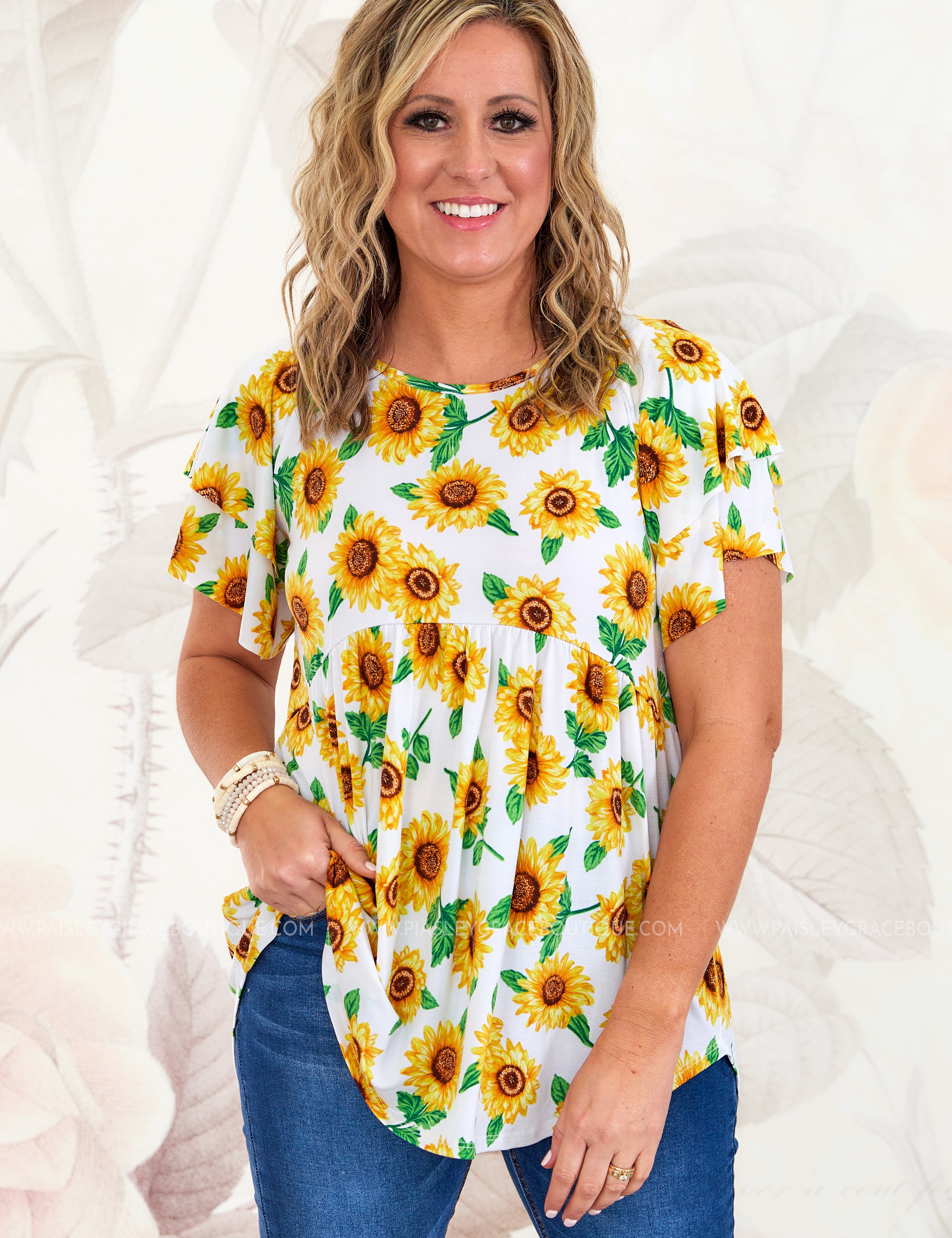 Sunflower Gazing Top* FINAL SALE *