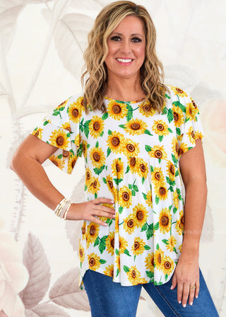 Sunflower Gazing Top - FINAL SALE