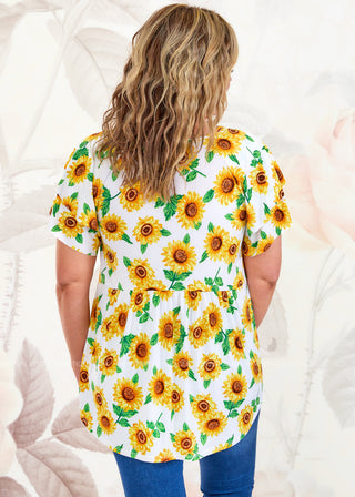 Sunflower Gazing Top - FINAL SALE