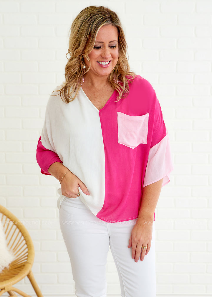 Where We Started Top - Hot Pink - FINAL SALE