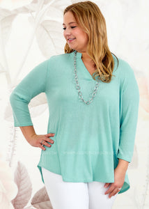 Close Call Top - Mint - FINAL SALE CLEARANCE