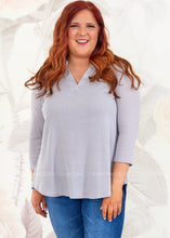 Load image into Gallery viewer, Close Call Top - Grey - FINAL SALE CLEARANCE
