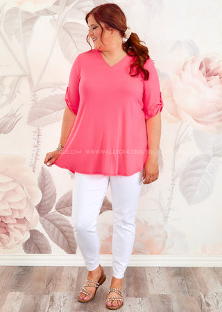 Skyla Top - Pink  - FINAL SALE