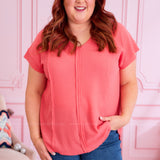 Look So Lovely Top - Coral - LAST ONES FINAL SALE
