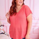 Look So Lovely Top - Coral - LAST ONES FINAL SALE