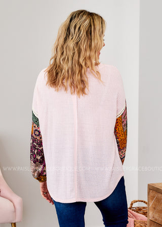 Boho State of Mind Top- BLUSH  - FINAL SALE