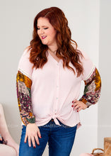 Load image into Gallery viewer, Boho State of Mind Top- BLUSH  - FINAL SALE
