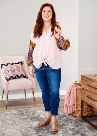 Boho State of Mind Top- BLUSH  - FINAL SALE