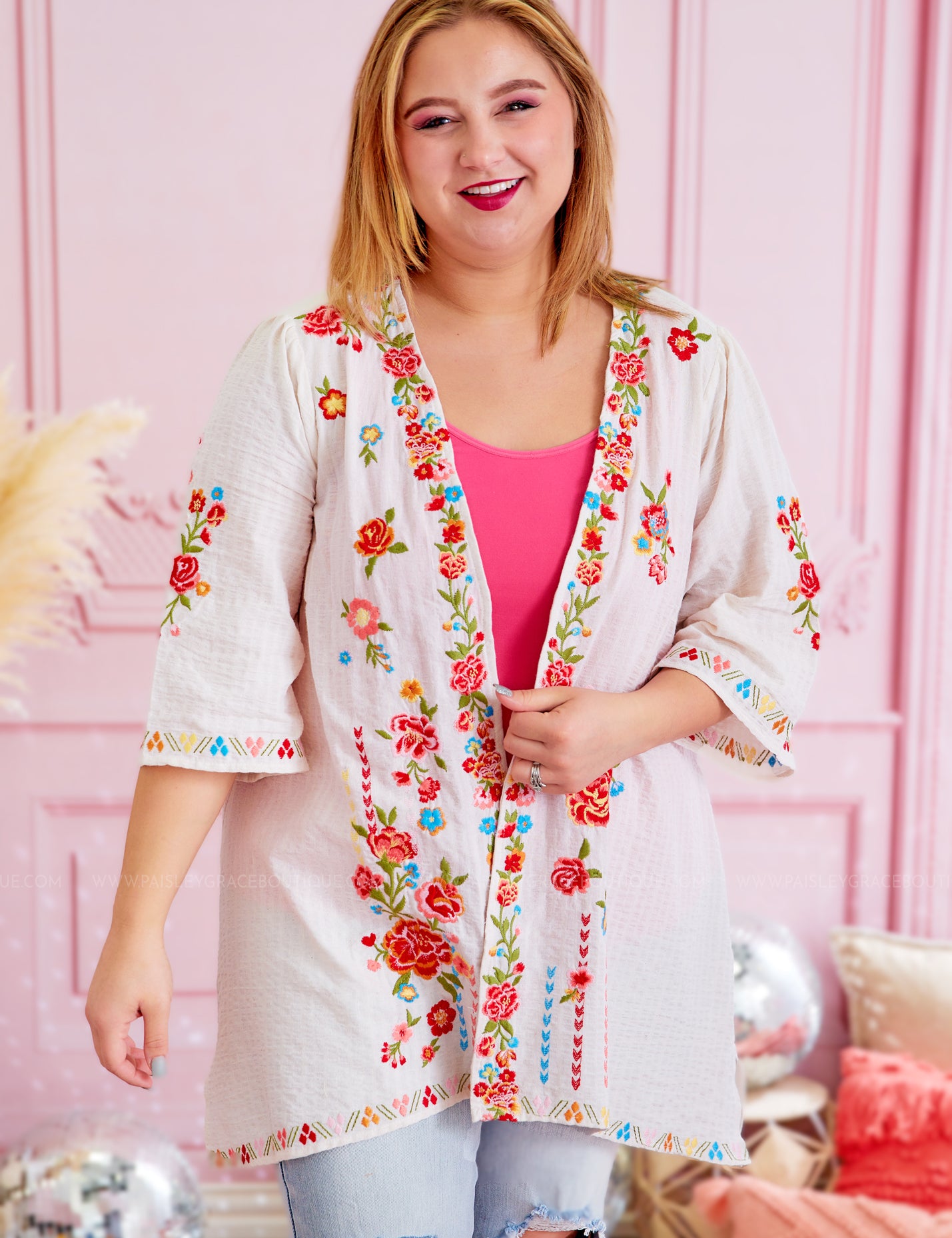 Chrisley Embroidered Kimono - LAST ONES FINAL SALE