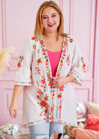 Chrisley Embroidered Kimono - FINAL SALE