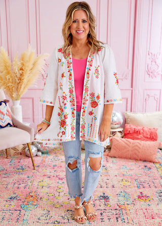 Chrisley Embroidered Kimono - FINAL SALE