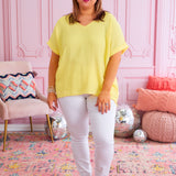 Just Like Spring Top - Yellow - LAST ONES FINAL SALE
