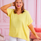 Just Like Spring Top - Yellow - LAST ONES FINAL SALE