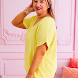 Just Like Spring Top - Yellow - LAST ONES FINAL SALE