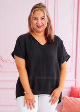 Load image into Gallery viewer, Just Like Spring Top - Black - FINAL SALE
