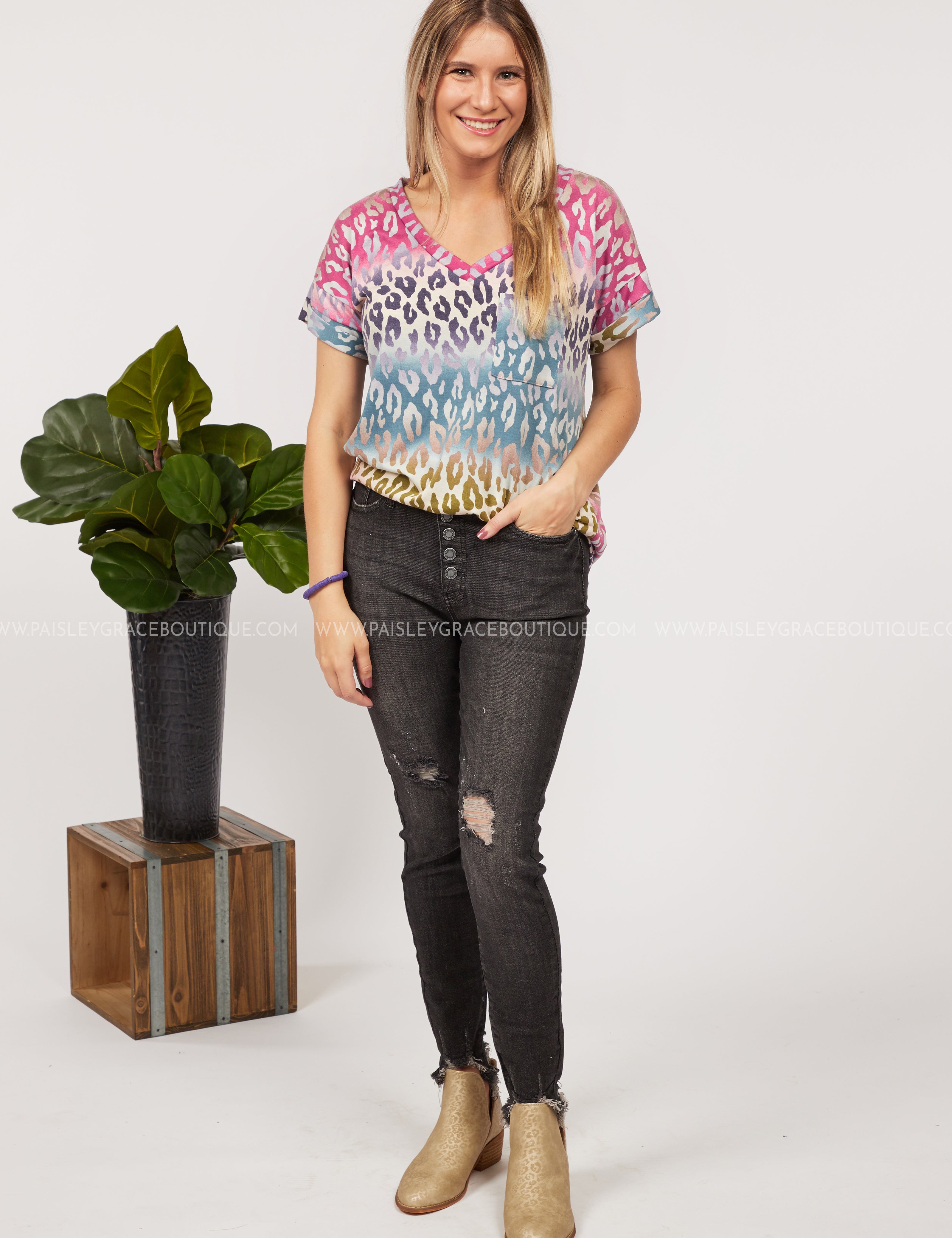 Basic Needs Tee- OMBRE - LAST ONES FINAL SALE
