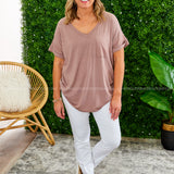 Basic Needs Tee - DARK TAUPE - LAST ONES FINAL SALE