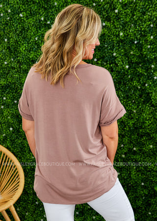 Basic Needs Tee - DARK TAUPE - LAST ONES FINAL SALE