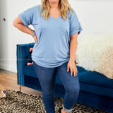 Basic Needs Tee - PERIWINKLE - LAST ONES FINAL SALE
