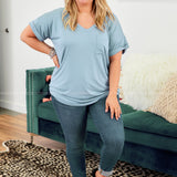 Basic Needs Tee - DUSTY BLUE - LAST ONES FINAL SALE