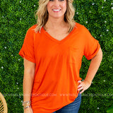 Basic Needs Tee - DEEP ORANGE - LAST ONES FINAL SALE
