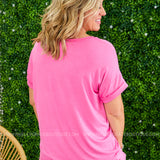 Basic Needs Tee - NEON PINK - LAST ONES FINAL SALE