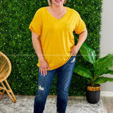 Basic Needs Tee - MARIGOLD - LAST ONES FINAL SALE
