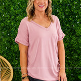 Basic Needs Tee - MAUVE - LAST ONES FINAL SALE