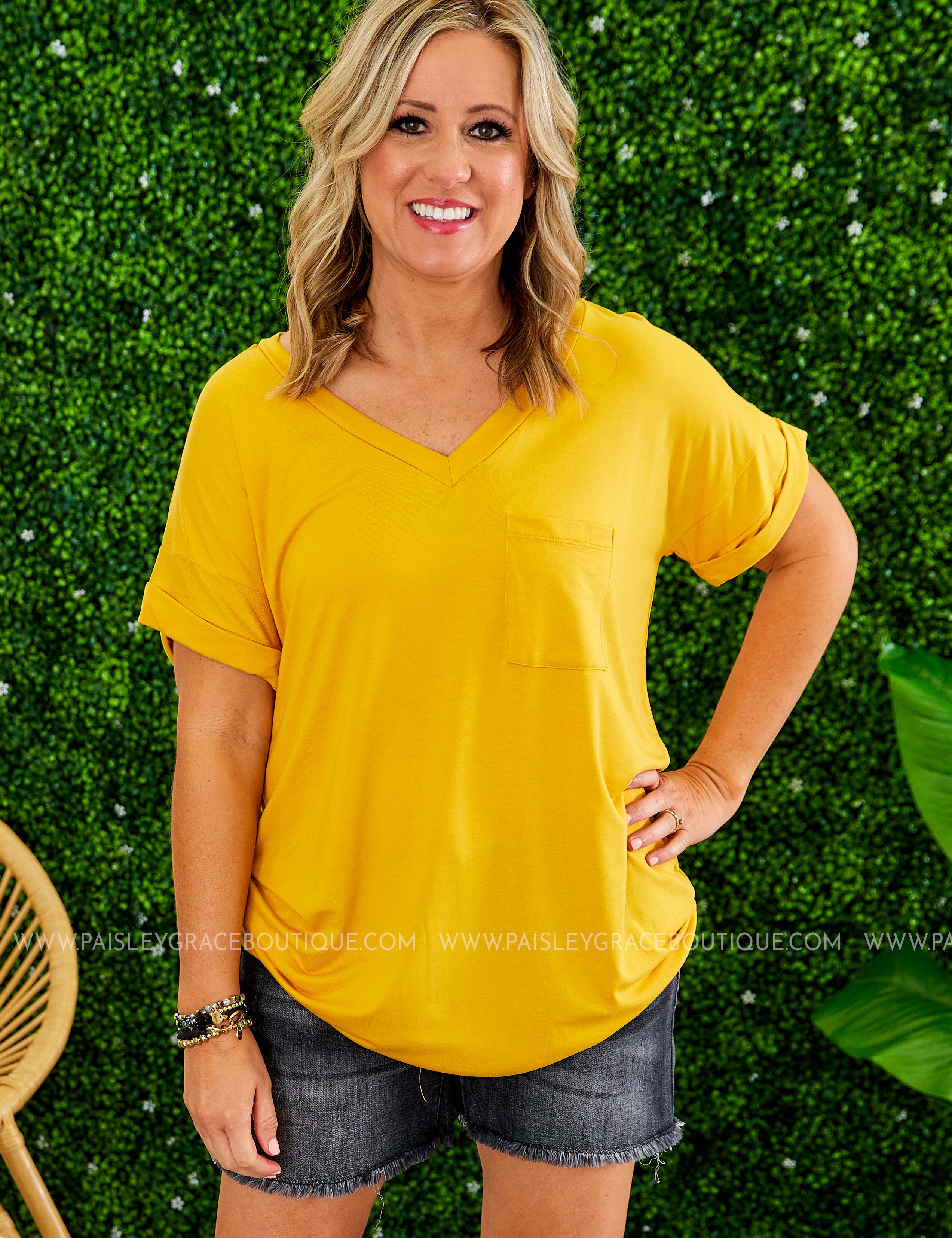 Basic Needs Tee - MARIGOLD - LAST ONES FINAL SALE