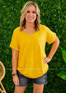 Basic Needs Tee - MARIGOLD - LAST ONES FINAL SALE