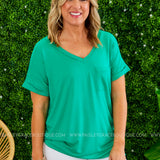 Basic Needs Tee - KELLY GREEN - LAST ONES FINAL SALE
