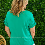 Basic Needs Tee - KELLY GREEN - LAST ONES FINAL SALE
