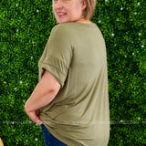 Basic Needs Tee - OLIVE - LAST ONES FINAL SALE