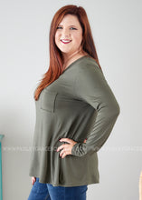 Load image into Gallery viewer, Basic Long Sleeve- OLIVE - LAST ONES FINAL SALE CLEARANCE
