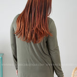Basic Long Sleeve- OLIVE - LAST ONES FINAL SALE