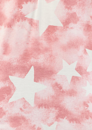 Mauve Tie-Dye Star Hoodie  - FINAL SALE