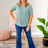 Natural Ambition Top - Sage* LAST ONES FINAL SALE *