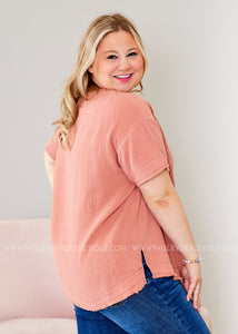 Natural Ambition Top - Dusty Rose - FINAL SALE