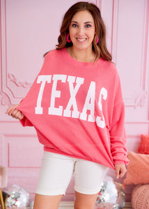 Talk Texas Pullover - Watermelon Pink