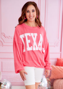 Talk Texas Pullover - Watermelon Pink