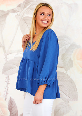 Tricia Top - Blue - LAST ONE FINAL SALE