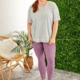 Heathered Grey Short Sleeve Solid Knit Top - LAST ONES FINAL SALE