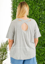 Load image into Gallery viewer, Heathered Grey Short Sleeve Solid Knit Top - FINAL SALE
